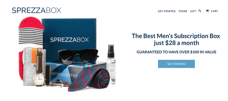 SprezzaBox homepage