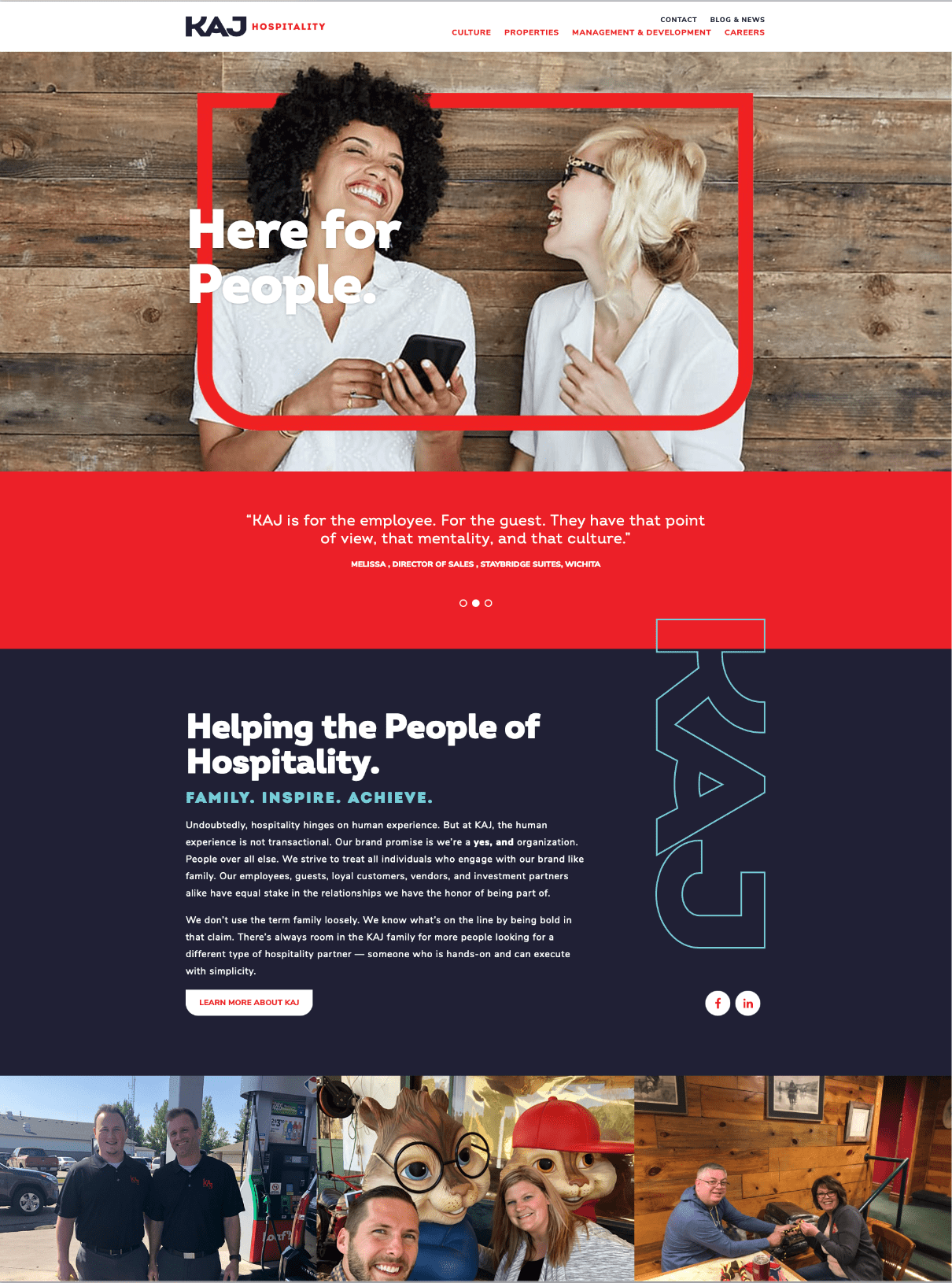 Kaj Hospitality on HubSpot Website